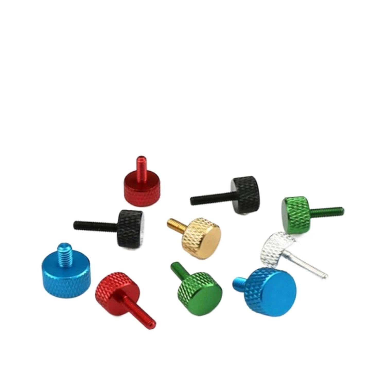 knurled thumb nuts,knurled screw, 5-10pcs/lot M3 M4 M5 M6*6/8/10/12/16/20 Colourful Aluminum Knurled Hand Tighten Thumb Screw (Color : Black, Size : 20MM_M4 10PCS) ( Color : Black , Size : 6MM-M3 10PC