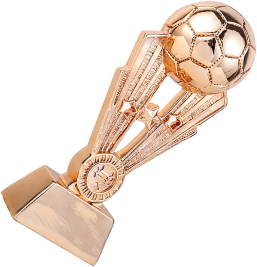 Plating Resin Soccer Trophy Award with Base for School Office and Kindergarten Team Celebrations and Shiny Finish