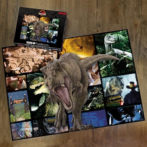 Rompecabezas Aquarius Jurassic Park de 1000 piezas, collage de dinosaurios de 20x28 pulgadas, mercancía coleccionable para adolescentes y adultos miniatura 3