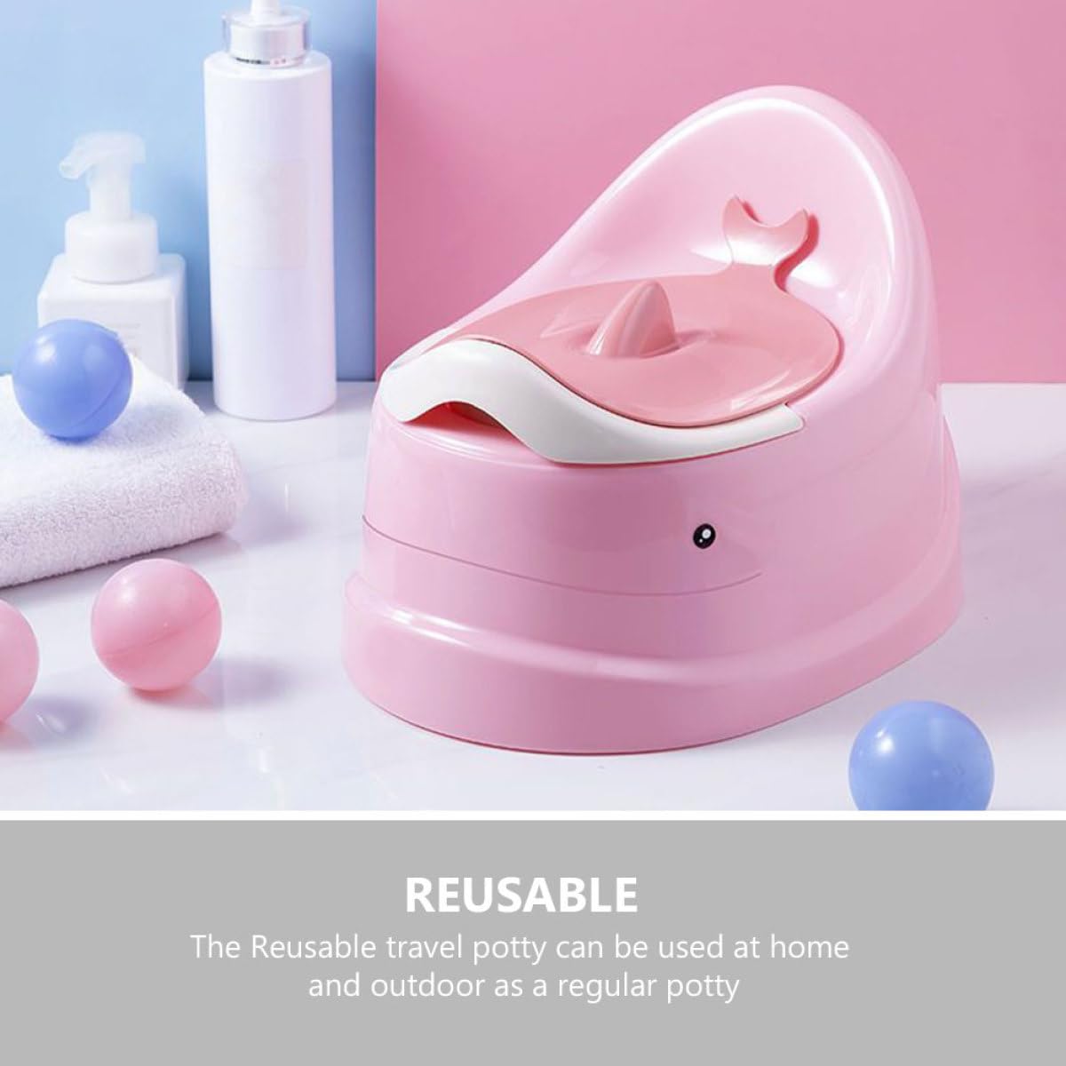 Supvox Toilettensitz für Mädchen Ergonomisch Stabil Kompakt Verstärkt Frei Kunststoff Vielseitiges Kleinkind Töpfchen für Babyurinal und Training