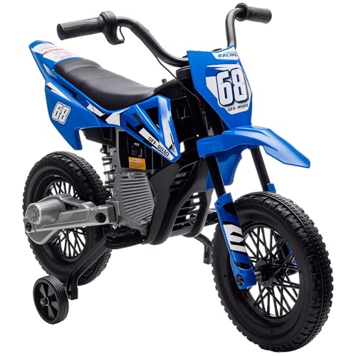 Qaba Kids Dirt Bike with Twist Grip Throttle, 12V Electric