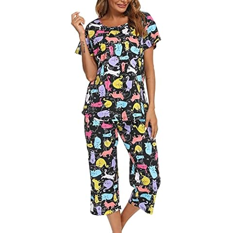 ENJOYNIGHT Women's Cotton Capri Pyjamas Set Cover