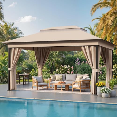 Devoko 10x13 Gazebo with Mosquito Netting