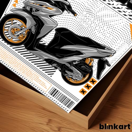 Image of BLINKART Honda VarioCar Posters Sticker Gift Items for Boys Room Wall Decor || Comes with Double-Sided Tape|| Decoration Bedroom Living Room Office Studio Decor | 12x18 In (A3) - CAR-285