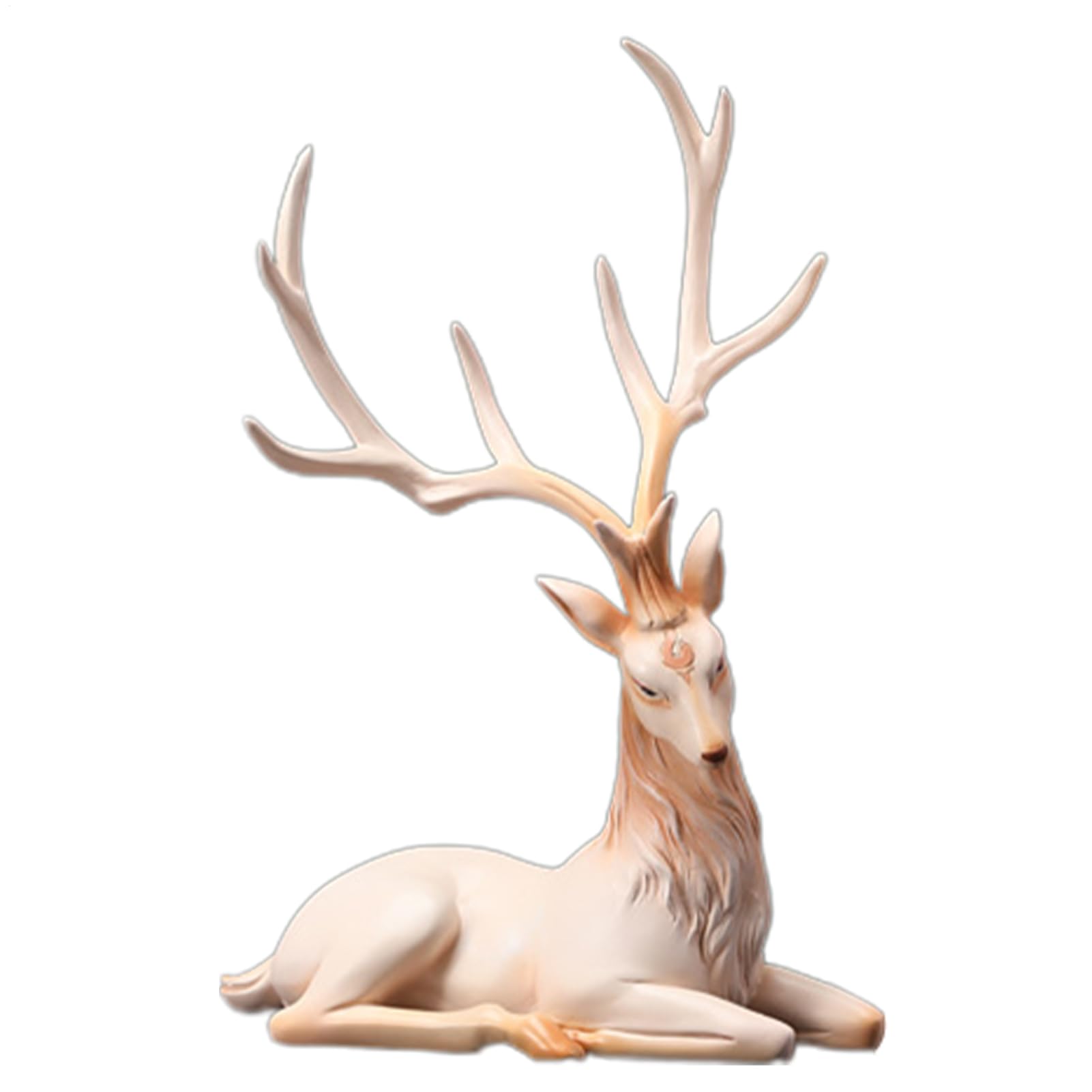 Generisch Dekoracja renifera, bożonarodzeniowe figurki renifera – nowoczesny ornament na biurko jelenia, elegancka figurka jelenia do dekoracji bożonarodzeniowych, figurki zwierząt łosia z żywicy do