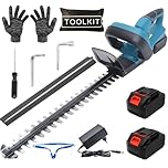 Tagliasiepi Elettrico con Lama da 52 cm e Due Batterie da 48V Senza Fili Lame Doppie Lunghe Motore Potente per Siepi e Arbusti con Accessori