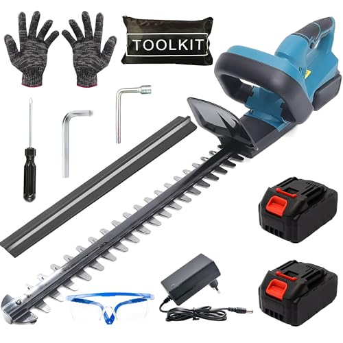 Tagliasiepi Elettrico con Lama da 52 cm e Due Batterie