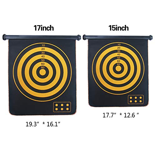 Magnetic Dart Board for Kids, Roll Up Magnetic Dartboard, Indoor and Outdoor Games for Kids with 12 Safe Darts for boys