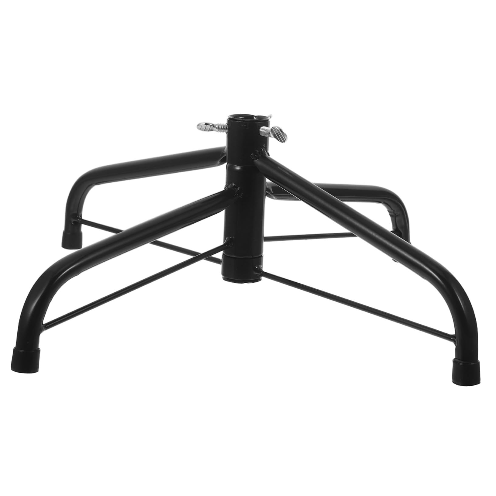 Soporte para árbol de navidad artificial base de hierro de metal negro plegable