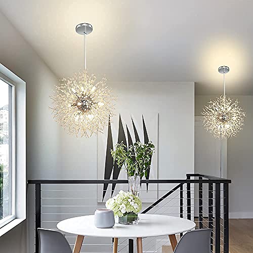 Depuley Crystal Chandeliers, 12 Lights Modern Dandelion Firework Sputnik Chandelier Pendant Light Fixtures For Living Room, Dining Room, Bedroom, Kitchen, Porch, G9 Bulbs #TOP7