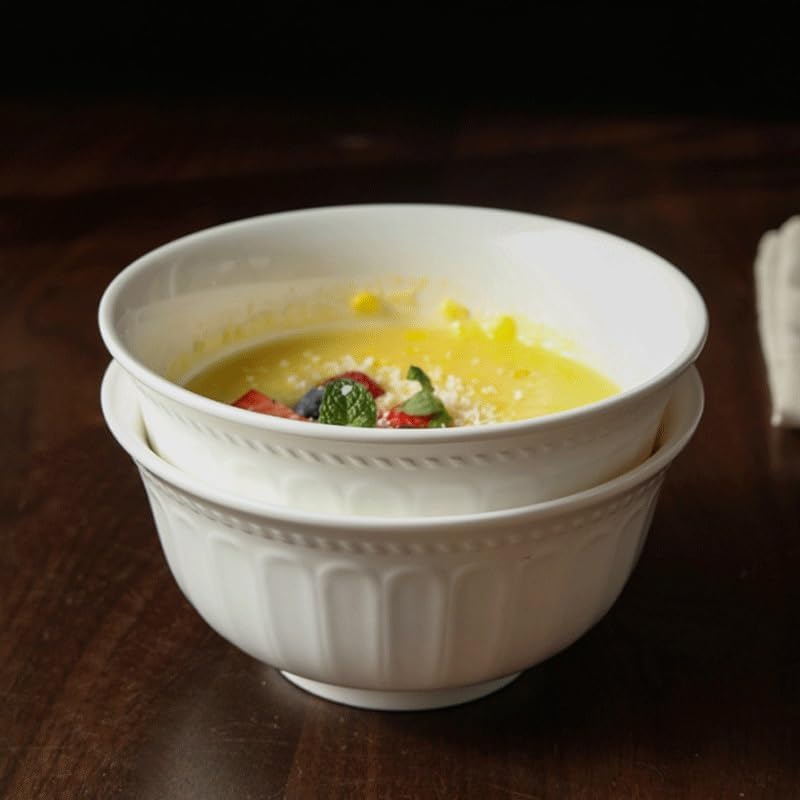 Ceramic Relief Artist Noodles Bowl Fruit Salad Hotel Restaurant Breakfast