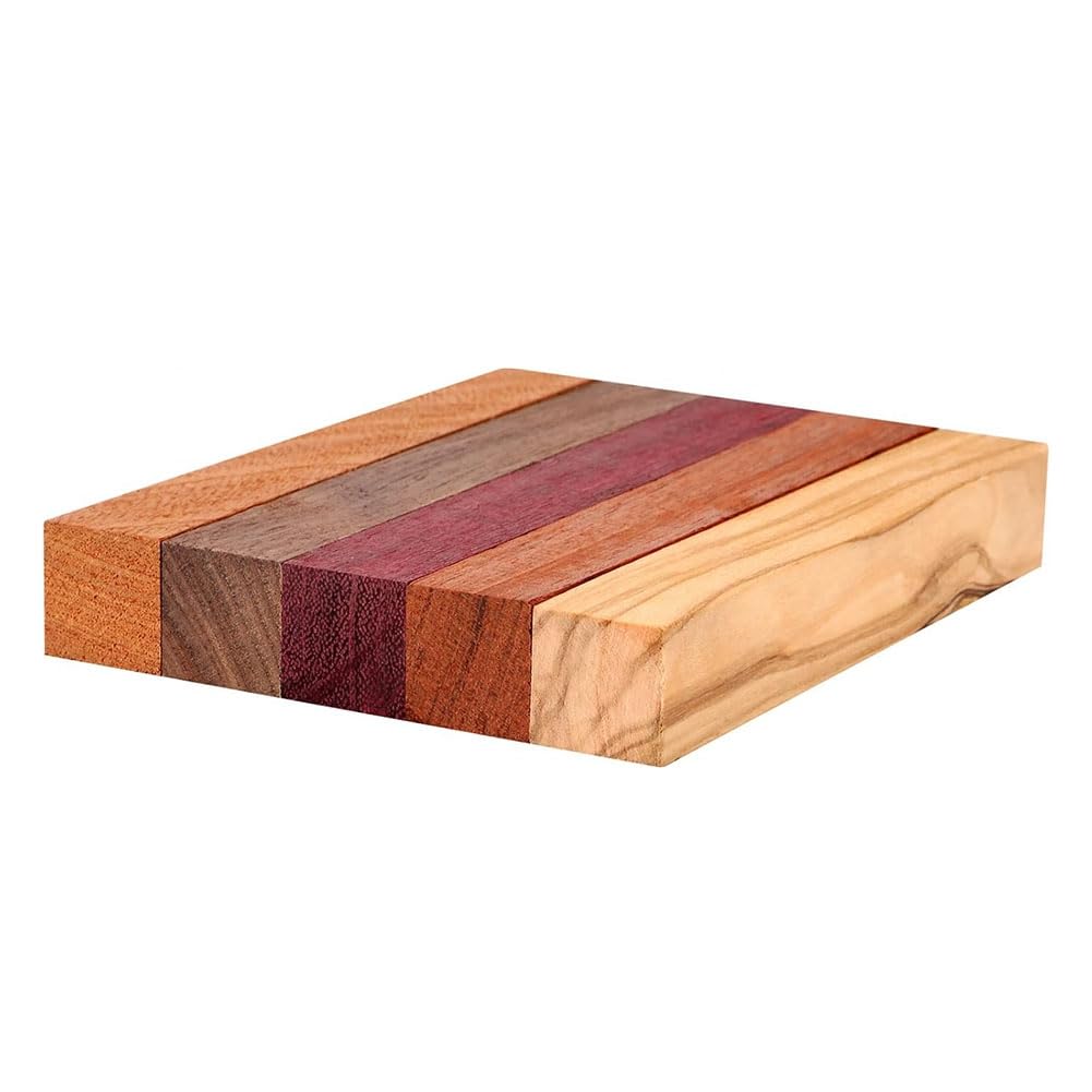 Blocs de bois exotiques pour stylos évitant les éclats au tournage