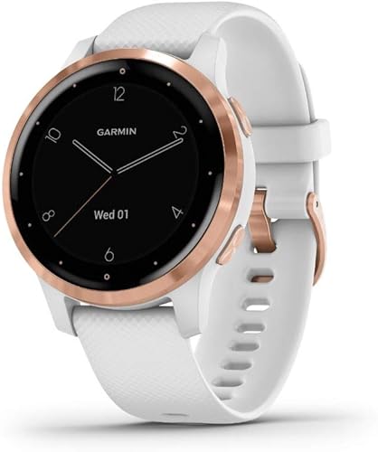 Garmin 010-02172-21 Vivoactive 4S reloj inteligente GPS de tamaño pequeño cuenta con música monitoreo de energía corporal entrenamientos animados