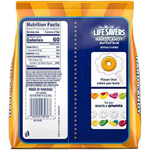 Image of LIFE SAVERS Butter Rum Hard Candy,14.5-Ounce (Pack of 2)