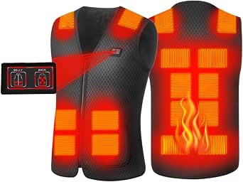 Cozy Heated Vest For Men & Women — 9 Heating Zones, 3 Heat Levels, USB Powered, No Battery Needed (Lightweight & Machine Washable)