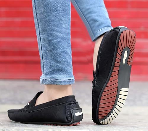 Image of AADI Men's Suede Leather Outdoor Casual Loafer Shoes
