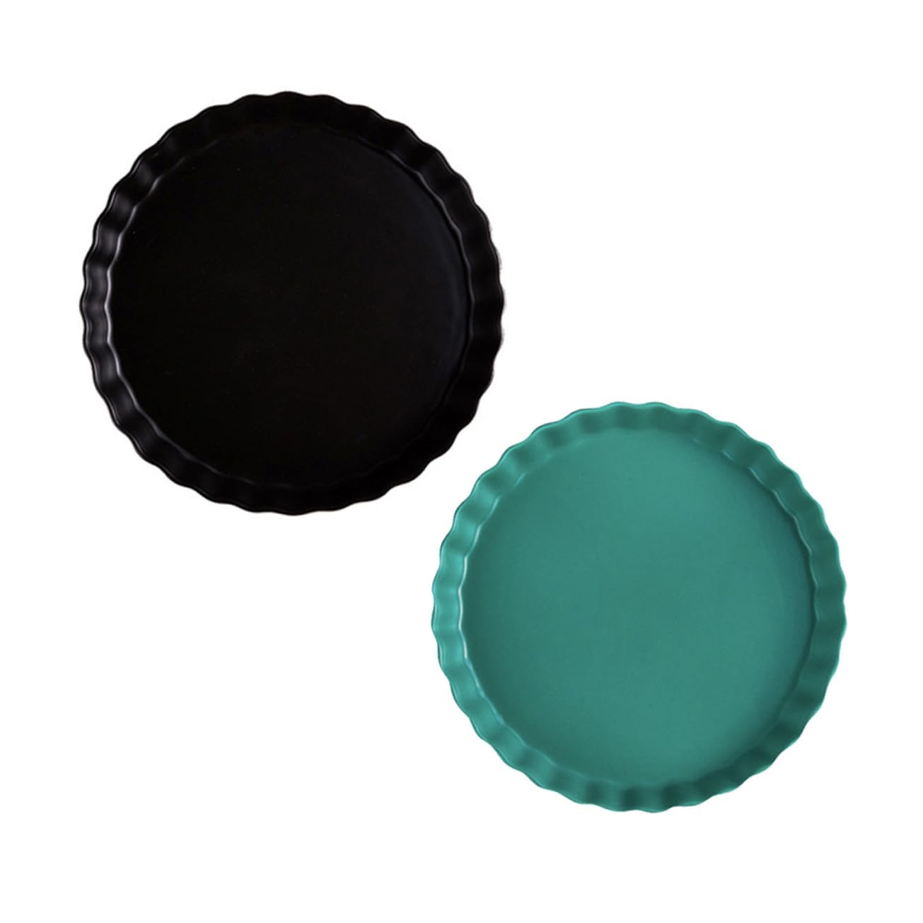 MAGICLULU Assiette Sushi Ronde 10 Pouces en Céramique Verte, Design Chic