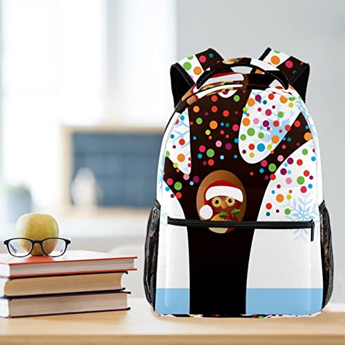 Mochilas ligeras de búho de Navidad y bolsos de hombro para viaje 6