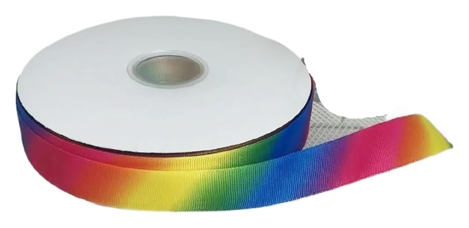 Cintas para envolver tartas, Cinta de grosgrain 25-100 yardas(25mm Rib Dark Rainbo,25yards)