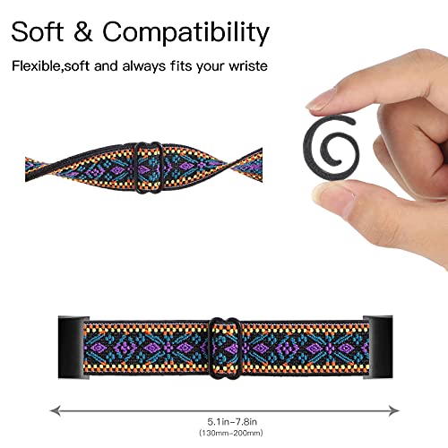 Correa elástica ajustable para reloj compatible Fitbit Charge 2 miniatura 3