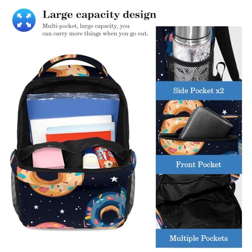 Sac à dos et trousse à crayons donuts galaxie grand format - 3