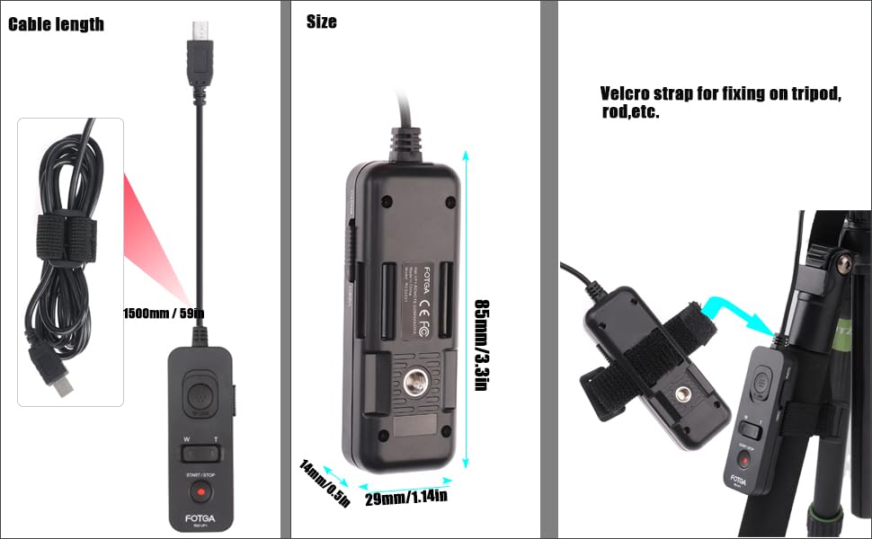 Disparador remoto Fotga RM-VPR1 cable repuesto para Sony A7S FX3 RX100 5