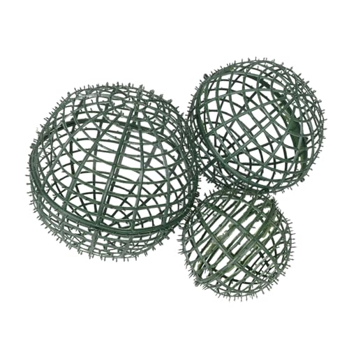 Unomor 3pcs Wedding Topiary Ball Holder Reusable Plastic Flower Ball Arrangement Cage for Event Decorations Party Backdrops and Floral Designs Lightweight and Greenery Support