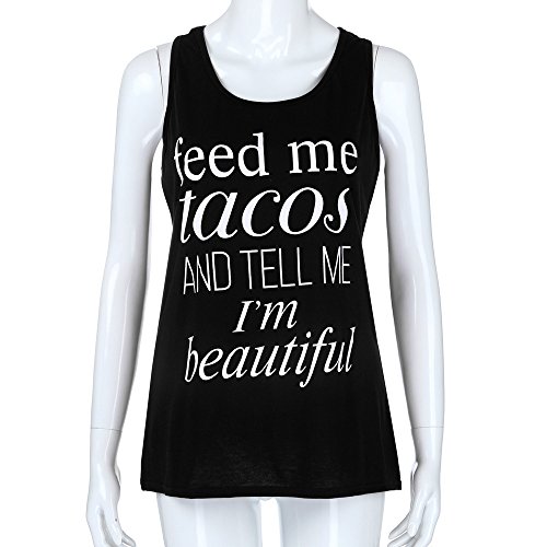 image for Ruhiku GW Women Voyage Printed Tank Tops Sleeveless T-Shirt Comfy Blou