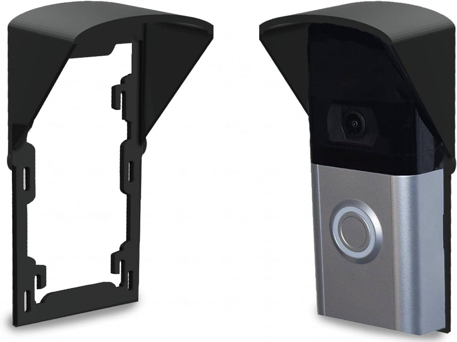 Gestech RingDoorbell Rain Cover No Drill Weather Protector for 1, 2, 2nd Generation, 3, 3 Plus, 4, Batterry Video Doorbell Pro Plus, Anti Glare Made in UK