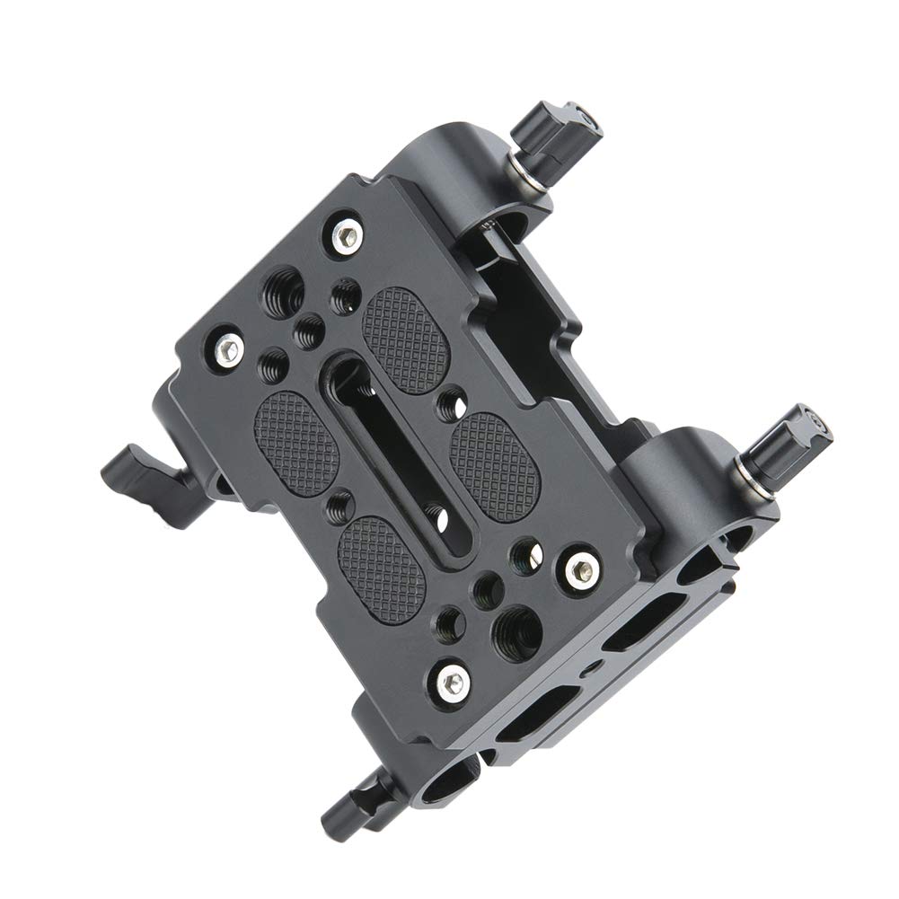 NICEYRIG Piastra base per treppiede con morsetto a staffa da 15mm per sistema di supporto a rulli da 15 mm per fotocamera DSLR
