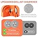 Drill Bit Sharpener for All Bits, Multipurpose Drill Bit Grinding Sharpener with 4 Grinding Wheels, Drill Machine Blade Sharpening Tool for Carbide, Masonry, High-Speed Steel, Cobalt and Tin-Coated
