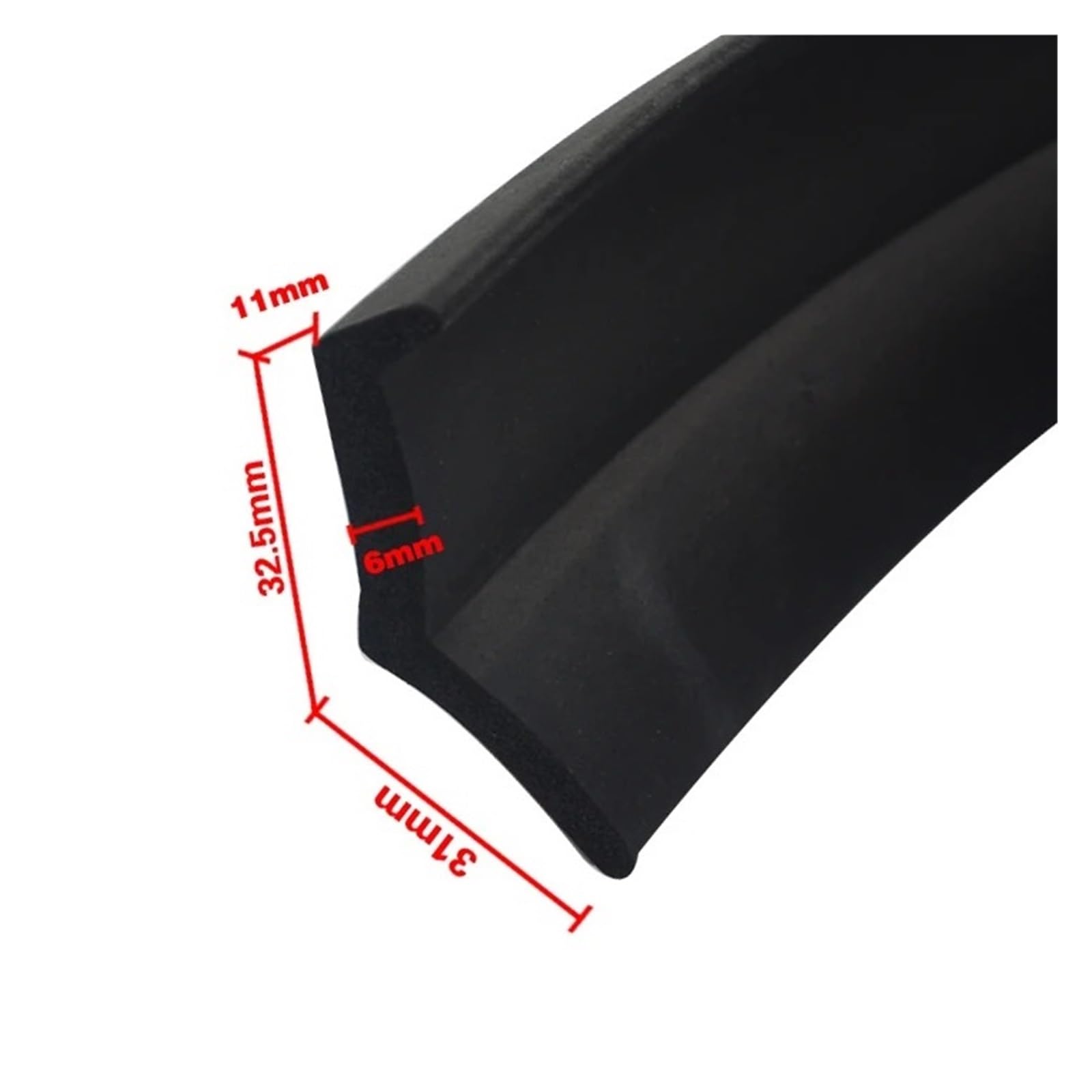 Lama sotto Paraurti Protezione Gomma Labbro Paraurti Anteriore Auto 2.5 M Larghezza 65 Mm | Assemblaggio di allineamento fai-da-te veloce da una sola persona
