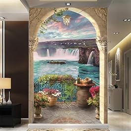 3D Arched Doorway Waterfall...
