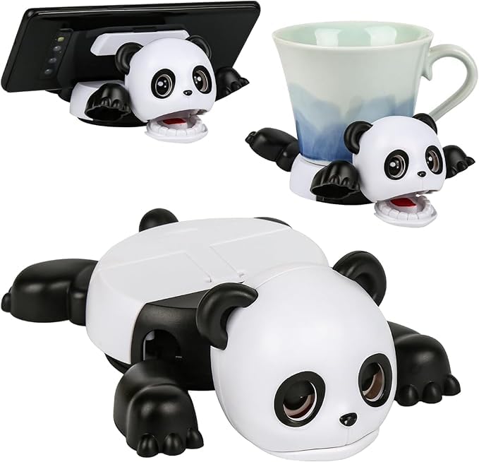 LuxHaven Panda Cup Holder Coaster & Phone Stand, 3D Funny Expression Panda Coasters & Phone Stand, Panda Cup Holder, Coaster for Tea, Coffee and Wine Glasses, Home Decor and Kitchen Accessories-image-30