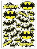 Biomar Labs® Set (20 stück) Vinyl Aufkleber Autoaufkleber Stickers Logo Bat Sign Emblem Auto Moto Motorrad Fahrrad Scooter Fenster D 55