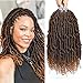 Bomb Twist Crochet Hair 6 Packs Spring Twist Braiding Hair Passion Twist Hair 10inch Pre looped Crochet Hair Synthetic Hair Extension Fluffy Twist Dreadlocks Hair for Women (T1B/30)