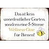 Schatzmix Spruch 5-Sterne Wellness-Oase Für Bienen Metallschild 20×30 tin Sign Blechschild, Blech, Mehrfarbig, 20×30 cm