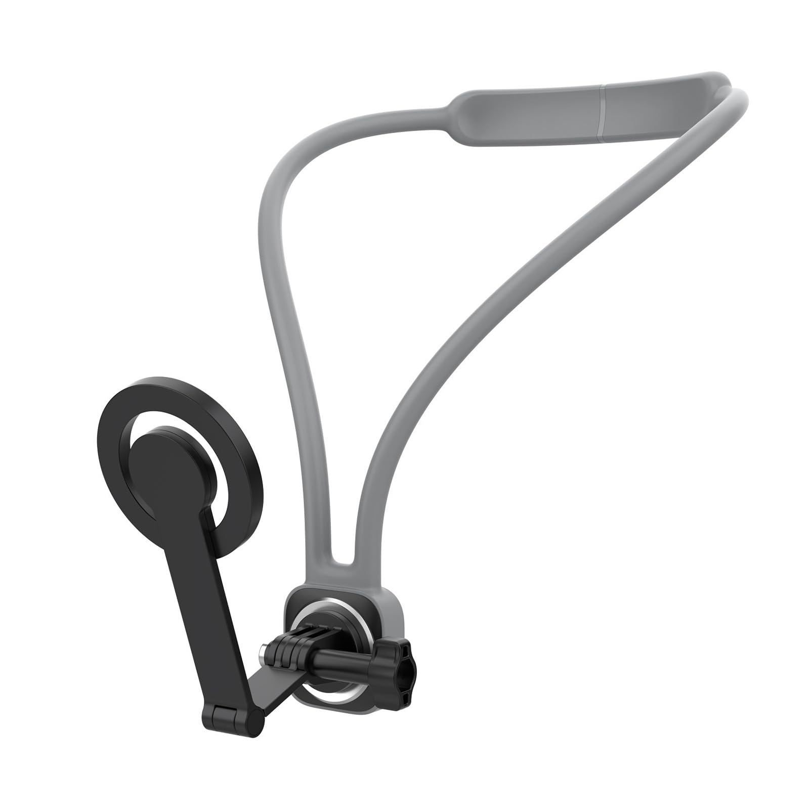 Asixxsix Supporto Magnetico per Collo Telefono, 16 Magneti N52 con Pulsante | Supporto da collo a mani libere per smartphone, action camera, collo di cigno regolabile a 180°, comodo cinturino in silicone
