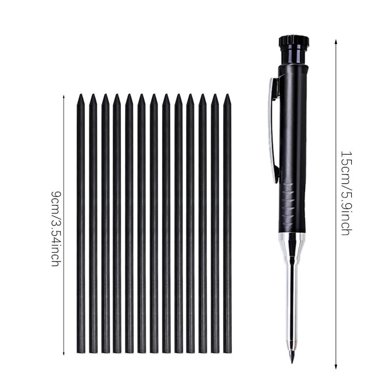 Lápiz carpintero MROOFUL 2.8mm con recambios miniatura 5