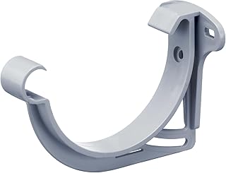 INEFA Stirnbretthalter Dachrinnenhalter halbrund NW100 / 100mm, Grau Rinnenhalter aus PVC, Made in Germany