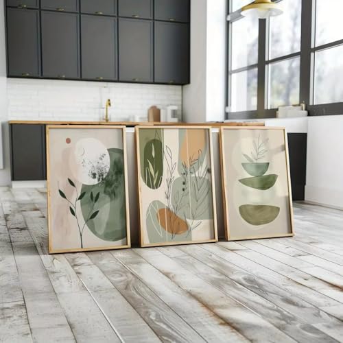 Affiches botaniques de 60x90cm poster mural beige décoration salon moderne