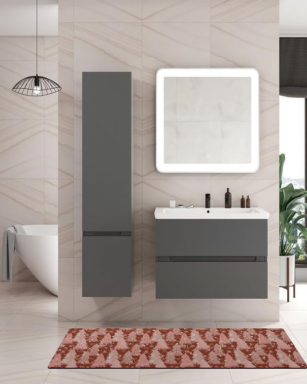 Miniatura 2 de Tapete de baño de Navidad para bañera, antideslizante, de secado rápido y absorbente, de tierra de diatomeas, para ducha, cocina, lavable, color