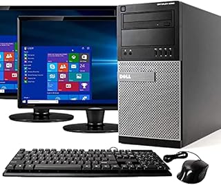 Dell Optiplex 9020 Mini Tower Desktop PC, Intel Core i7-4770, 16GB Ram, 2TB SATA Drive + 256GB SSD WiFi, DVD-RW, Dual 22 LCD, Windows 10 Pro (Renewed)