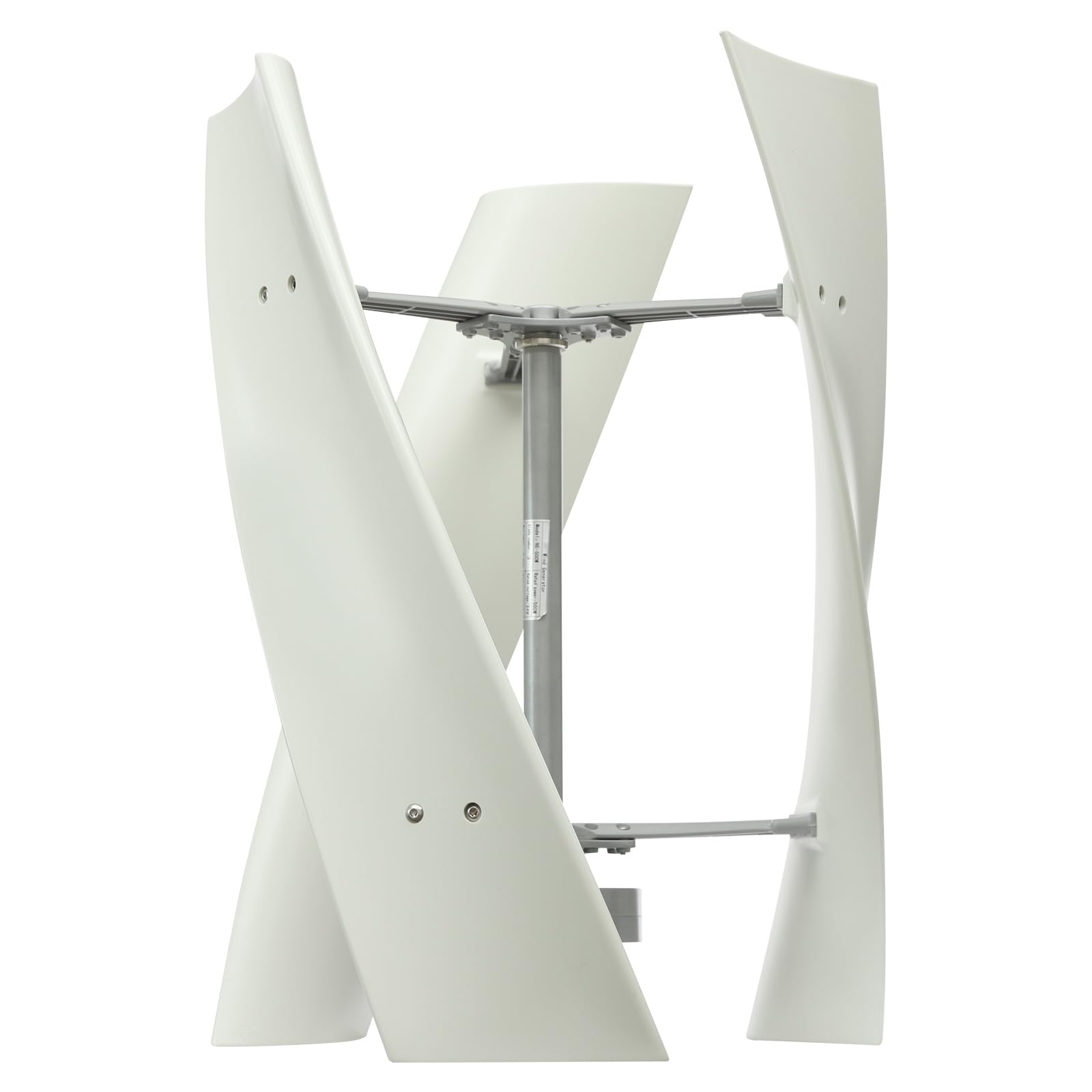 Vertikaler Windturbinen-Generator 100W 24V Weiß für Zuhause Wohnmobil Boot, Vertikale Windturbine mit Permanentmagnet-Lagergenerator für Gewerbe Industrie, Windrad Stromerzeugung leise 30dB
