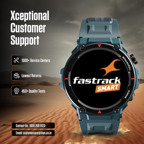 Image of Fastrack Xtreme PRO Smartwatch with 1.43 inch AMOLED Display with 466 * 466 Pixel Resolution|SingleSync BT Calling|AI Voice Assistant|100+ Sports Modes and Watchfaces|Upto 5 Day Battery|IP68