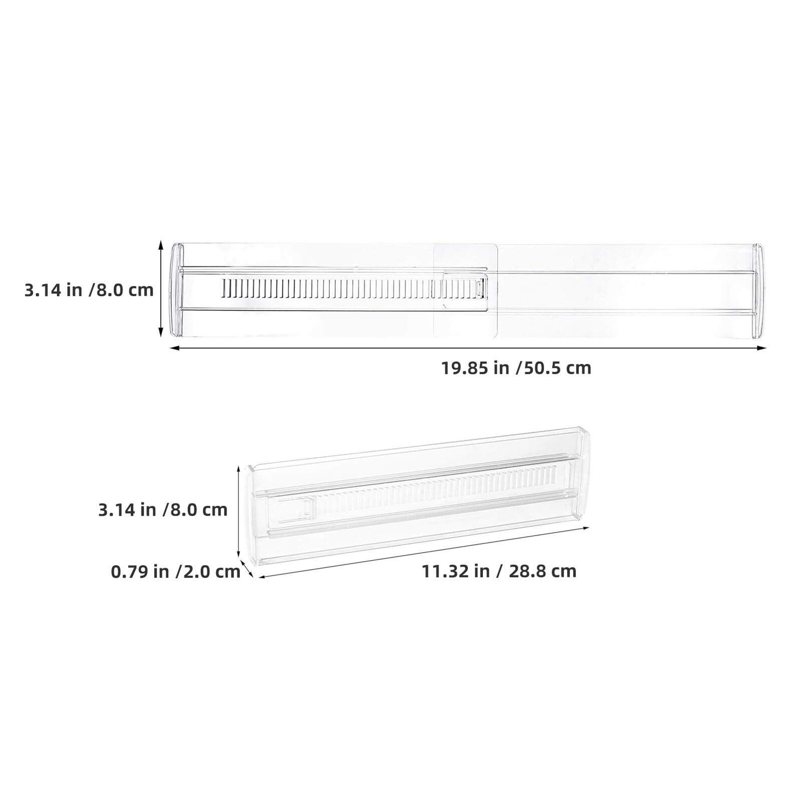 Tofficu Divisori per Cassetti Regolabili in Plastica, Set da 4 Pezzi, Separatori per Armadi e Cucine, Organizzatori e Utensili, per Casa e Ufficio
