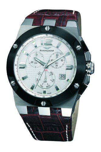 Sandoz Caractère - Reloj de Caballero de Cuarzo, Correa de Piel Color...
