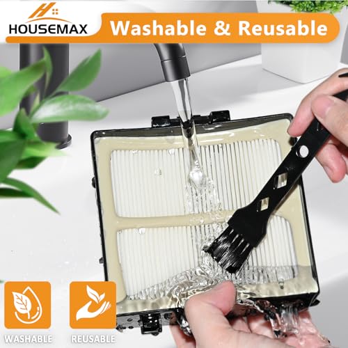 Image of HOUSEMAX AZ3901 Filter Replacement for Shark PowerDetect DuoClean Vacuum | Compatible with Shark AZ3901, UV3900, UV3900CCO PowerDetect DuoClean Upright Vacuum, 2 HEPA Filters, 2 Foam & Felt Filters