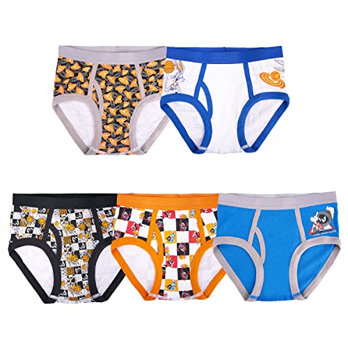 Handcraft Space Jam 5-Pack Boys Briefs Underwear 100% Cotton Comfortable