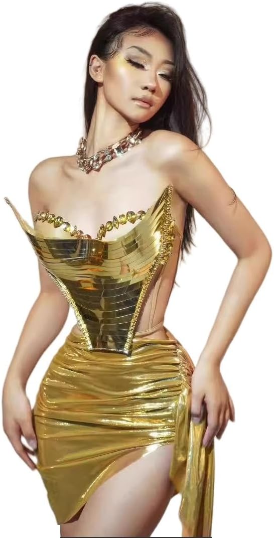 Women's Skirt Suit Backless Sleeveless Tube Top Design Slim Fit Mini Top Fashionable Mini Skirt Suit